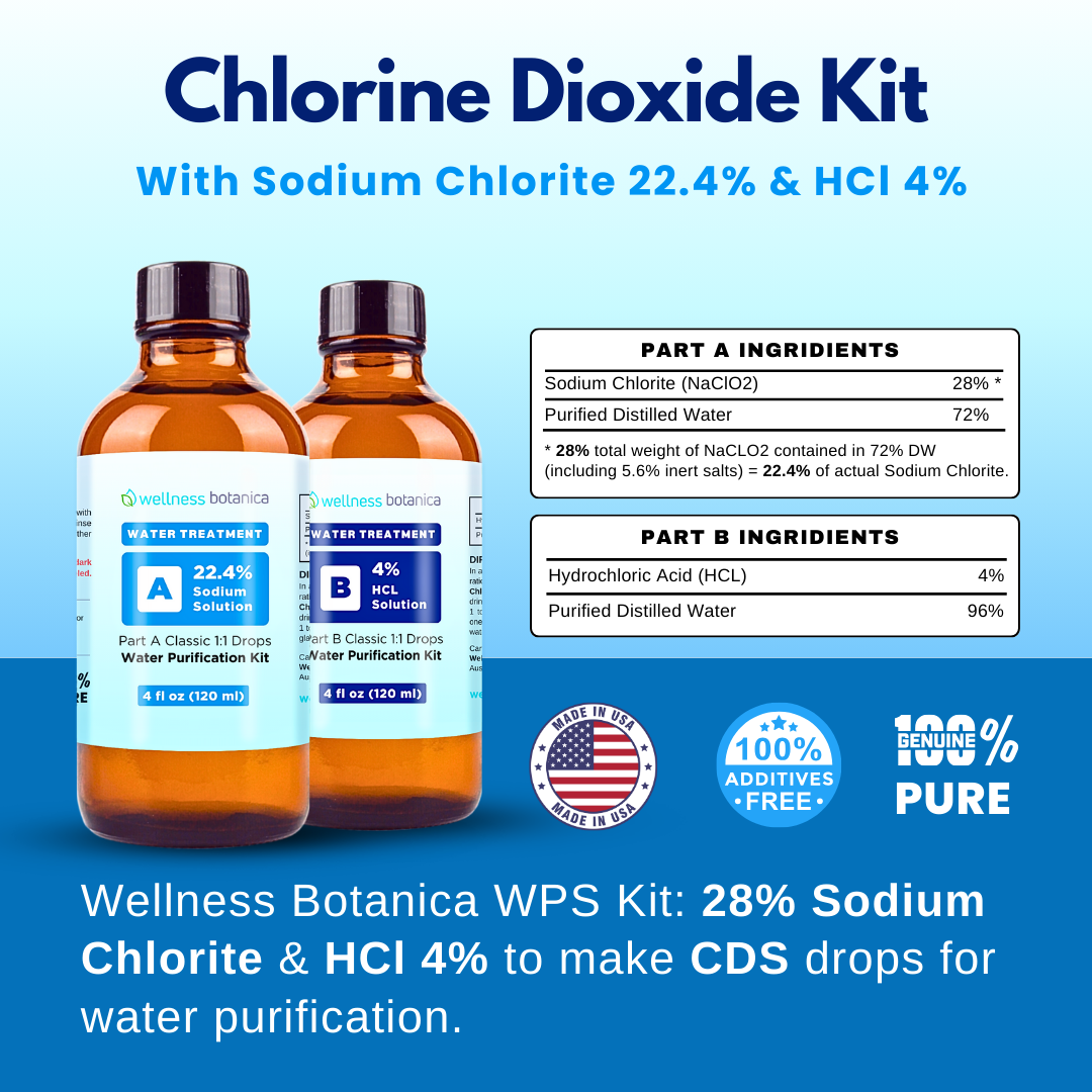 WPS Chlorine Dioxide With 25% Sodium Chlorite & 4% HCL (4 oz)