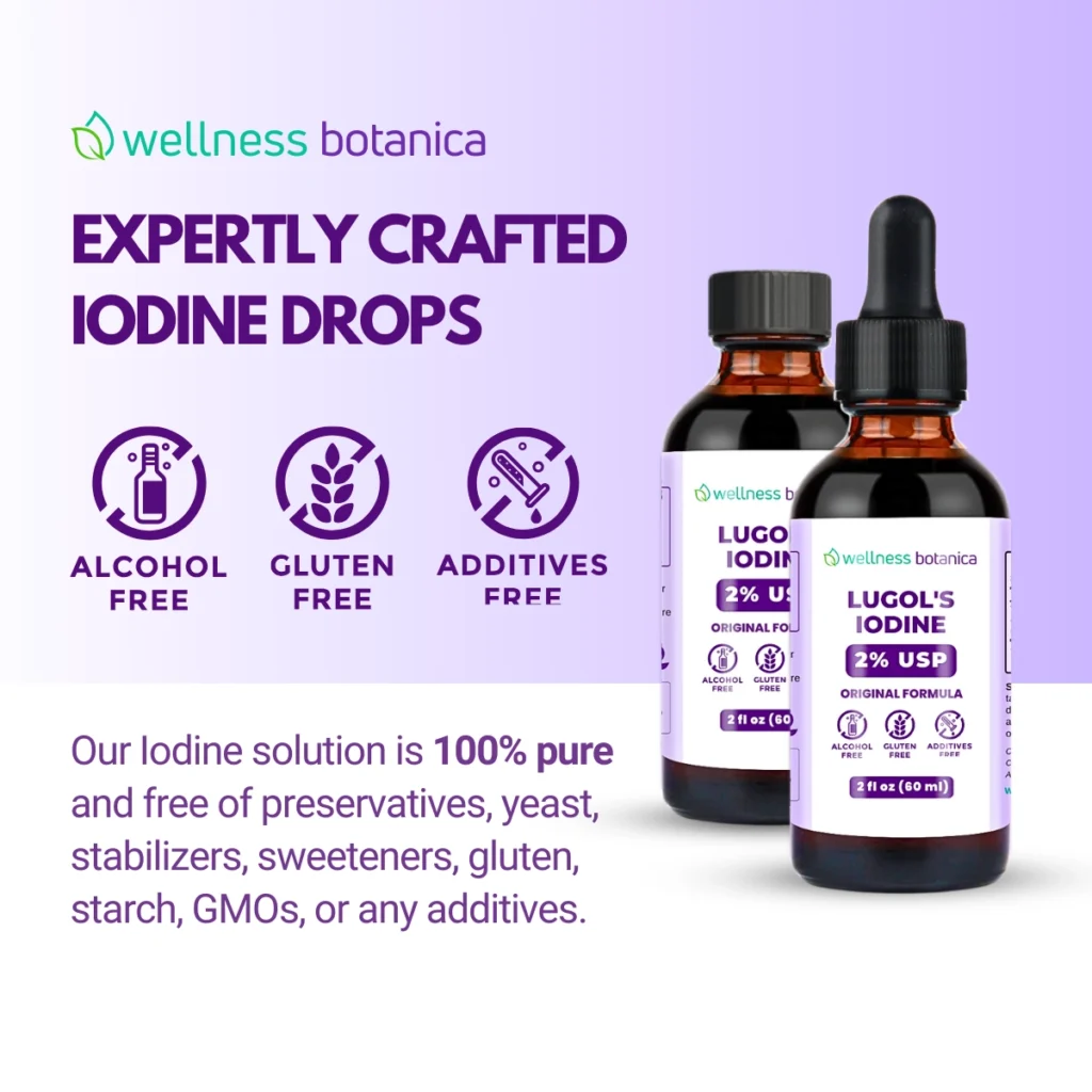 Pure Lugols Iodine 2% Free of Preservatives